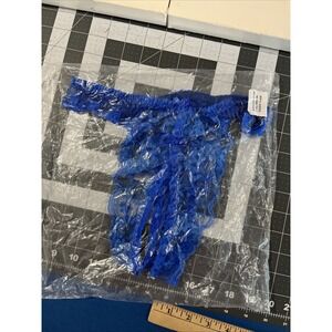 VTG Frederick's Of Hollywood Panties Size L Blue Lace Crotchless/Backless - New